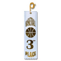 2"x8" 3rd Place Stock Event Ribbons (Basketball) Carded